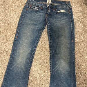 True Religion Women's Boot Cut Jeans in Mid Blue Wash